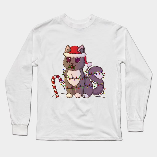 Merry Fluffmas! Long Sleeve T-Shirt by Volpe